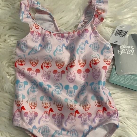 Disney Baby Multicolor Character Swimsuit size 6-9months brand new with tag - Picture 2 of 8